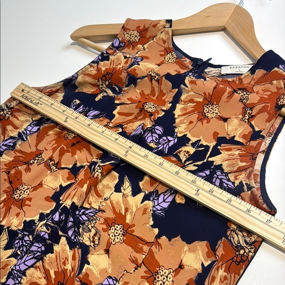 Aritiza Babaton Blue and Orange Floral Tank Top Camisole Size Small - Picture 5 of 8